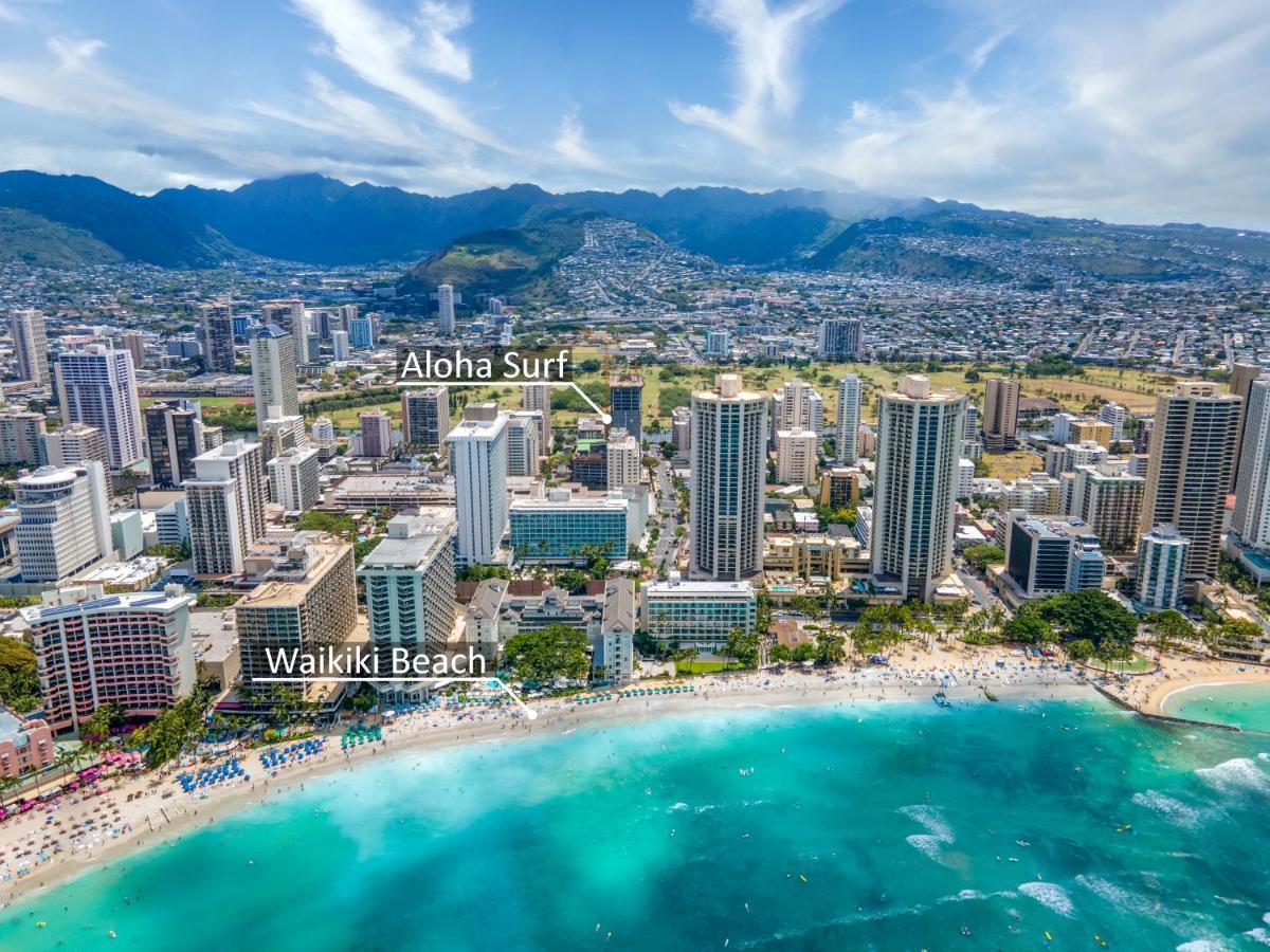 Aloha Vibes Await! Stylish Condo At Aloha Surf - Mountain And City Views Honolulu Bagian luar foto